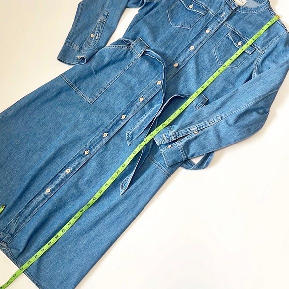 J Crew Denim Shirtdress With Tie belt - Picture 13 of 16